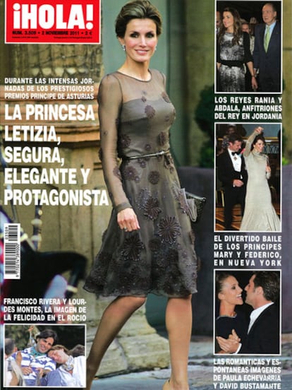 Portada de la revista <i>¡Hola!</i>, del 26 de octubre al 2 de noviembre de 2011