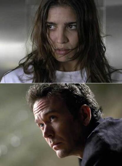 Lucía Jiménez y Timothy Hutton, en <i>La caja Kovak</i>.