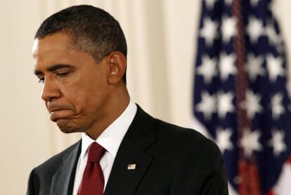 El presidente de Estados Unidos, Barack Obama, durante su conferencia de prensa de ayer en la Casa Blanca.