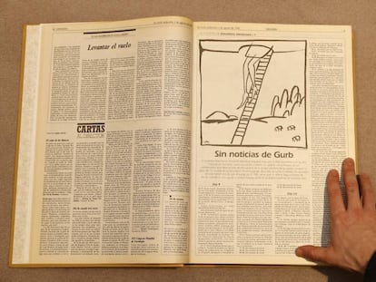 Original de EL PAÍS publicado el 1 de agosto de 1990, con la primera entrega de 'Sin noticias de Gurb'.