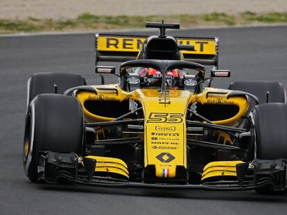 Carlos Sainz en el circuito de Montmel&oacute;.