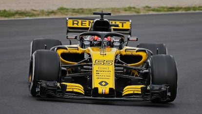 Carlos Sainz en el circuito de Montmel&oacute;.