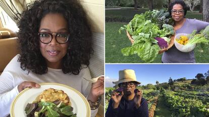 Oprah Winfrey presenta su libro de cocina sana.