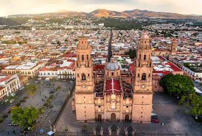 Vista de la ciudad de Morelia, en el Estado mexicano de Michoacán.