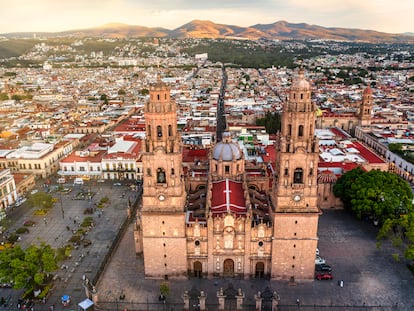 Vista de la ciudad de Morelia, en el Estado mexicano de Michoacán.