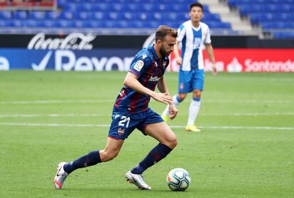 Mayoral, en un Espanyol-Levante de la pasada Liga.