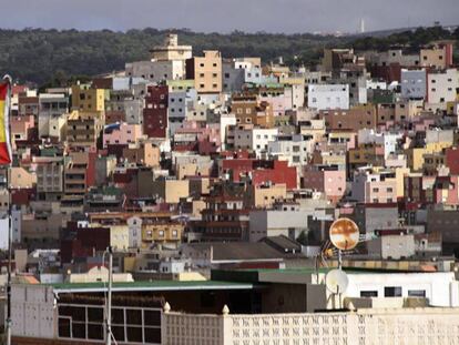 Vista del barrio Reina Regente de Melilla. 
