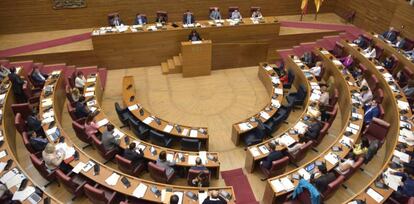 El Parlamento valenciano durante un pleno. 