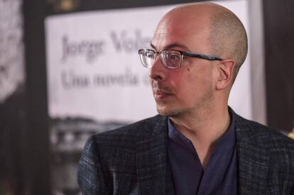 Jorge Volpi, durante la presentación de su libro Una novela criminal