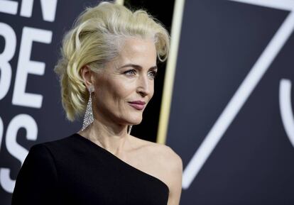 La actriz Gillian Anderson en la gala de los Globos de Oro celebrada en Los Ángeles, el pasado mes de enero.