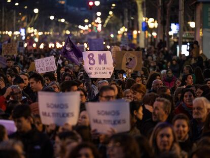 La manifestació feminista del 8-M, Dia internacional de les Dona, aquest 8 de març.