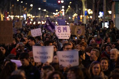 La manifestació feminista del 8-M, Dia internacional de les Dona, aquest 8 de març.