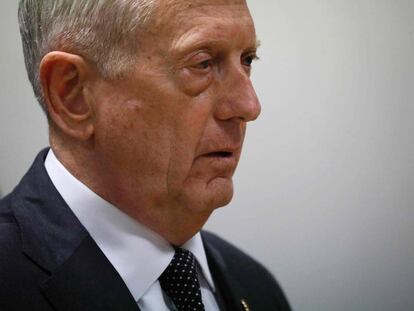 El jefe del Pent&aacute;gono, James Mattis, en un acto en abril