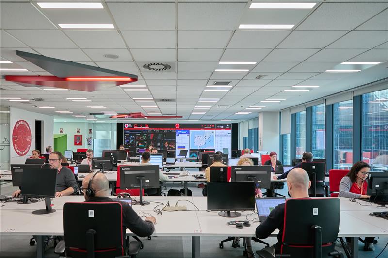 Centro de operaciones de ciberseguridad de Madrid de Vodafone España.