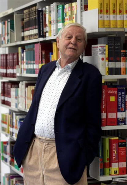 Hans Magnus Enzensberger, ayer en Barcelona.