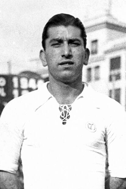 José Llopis Corona, en su época como jugador del Real Madrid