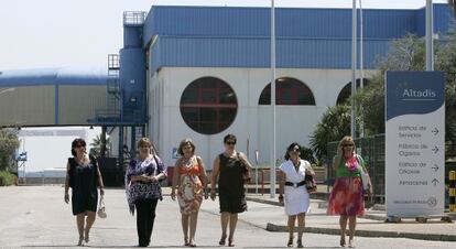 Trabajadoras de Altadis de Cádiz, en 2009.