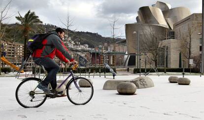 Imagen de una nevada ca&iacute;da en Bilbao el pasado febrero