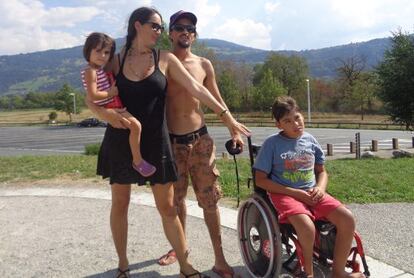 Pampa junto a su familia.