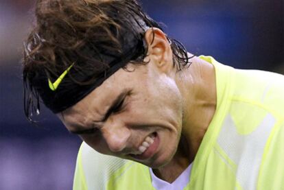 Nadal se lamenta durante el partido