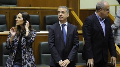 El lehendakari, Iñigo Urkullu, en un pleno reciente del Parlamento vasco.