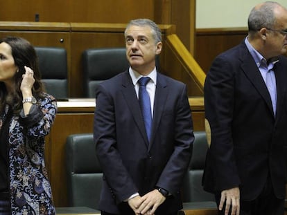 El lehendakari, Iñigo Urkullu, en un pleno reciente del Parlamento vasco.