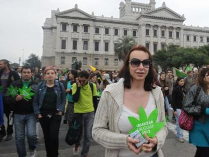 Marcha prolegalización el mayo pasado en Uruguay.