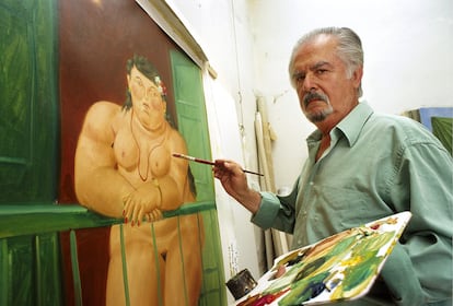 Fernando Botero en su casa en Pietrasanta (Italia), en 1999.