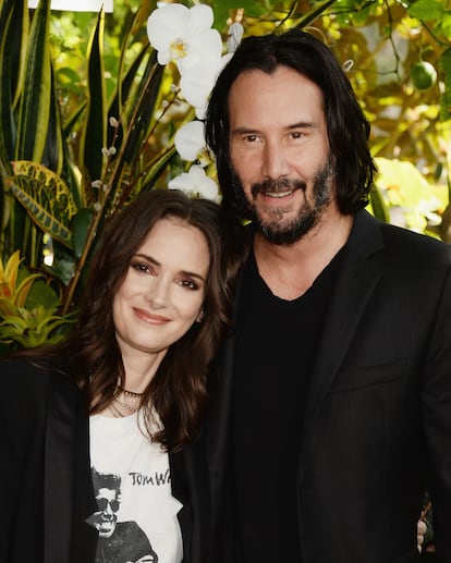 Winona Ryder y Keanu Reeves en 2018.