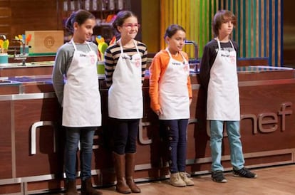 Aina, Martina, Teresa y Manuel, los cuatro aspirantes de 'MasterChef Junior' que llegaron a la final.