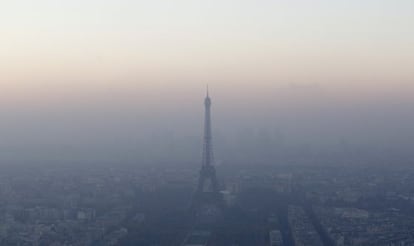 Poluição em Paris, na semana passada.