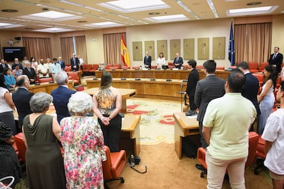 Acto de homenaje a las víctimas del terrorismo, este viernes en el Congreso.