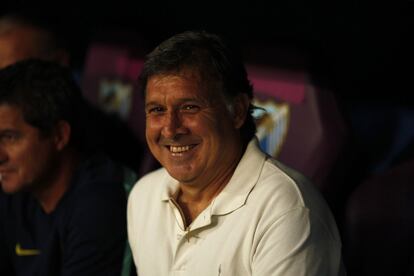 Tata Martino, antes del partido.