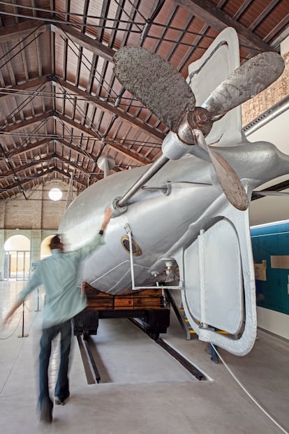 El submarino 'Peral', en el Museo Naval de Cartagena.