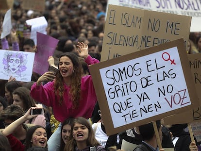 Manifestación del 8-M, el año pasado en Barcelona.