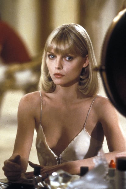 Michelle Pfeiffer en una escena de ‘El precio del poder’, película que la lanzó al estrellato.