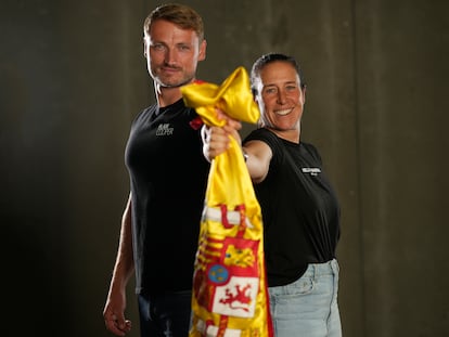 Marcus Cooper y Támara Echegoyen, los abanderados de España en los Juegos de París. Imagen cedida por el Comité Olímpico Español.