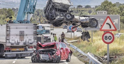 Un accidente de tránsito este verano, en una imagen de archivo