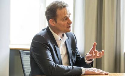 El presidente de la comunidad germanófona, Oliver Paasch, en Eupen, la semana pasada.