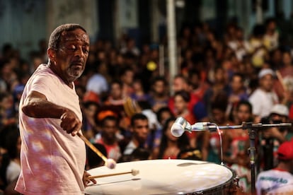 O percussionista Naná Vasconcelos em janeiro deste ano.