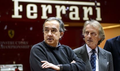 Sergio Marchionne y Luca di Montezemolo en un acto de Ferrari en 2013.