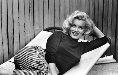 Marilyn Monroe y su curvilínea figura.