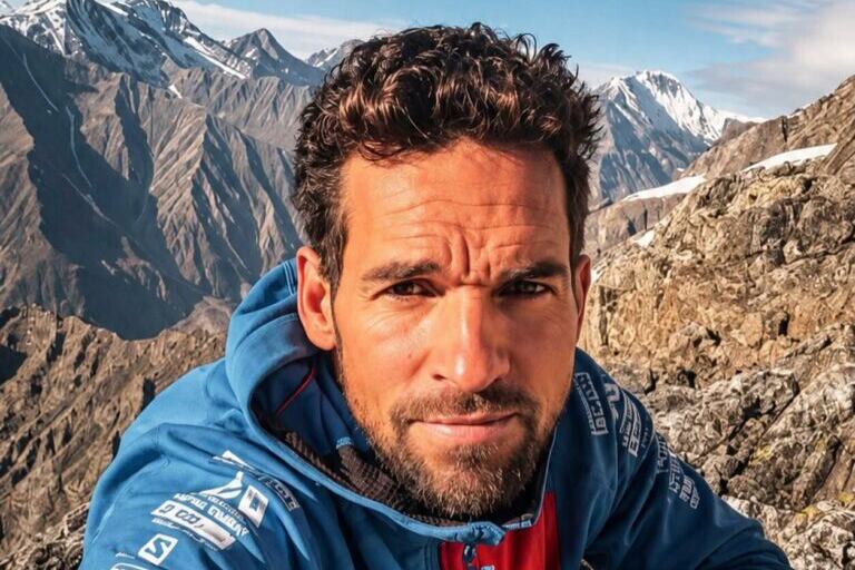 Retrato de Tomas Petrecek en el Naga Parbat. 