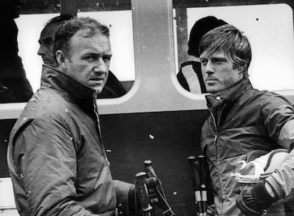 Gene Hackman y Robert Redford en 'El descenso de la muerte' (The Downhill Racer), de 1969.