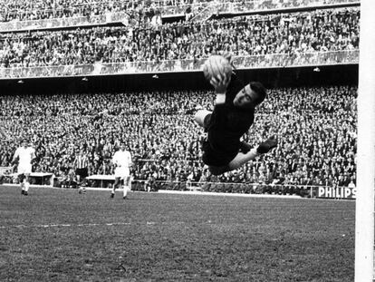 Betancort, en un partido en el Bernabéu.