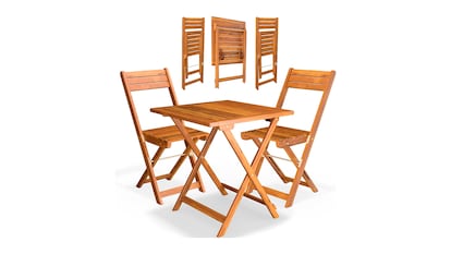 Terraza a punto sobre fondo blanco.