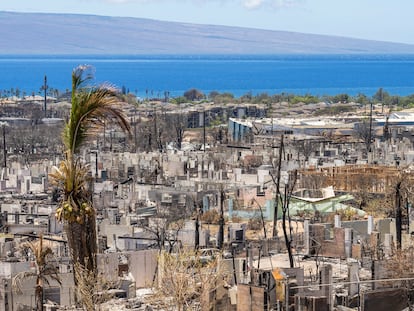 El casco urbano de Lahaina tras el incendio en Hawái.