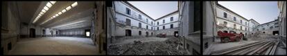 Las obras de Tabakalera descubren un patio donde antes había una sala cubierta.