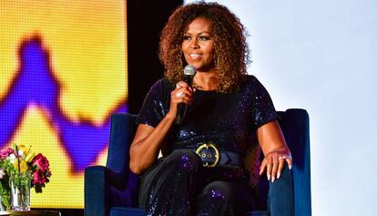 Michelle Obama durante conferência em Nova Orleans.