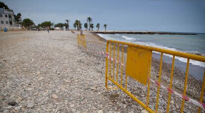 Zona de la playa de Moncofa (Castellón) donde se virtió en 2013 aguas sin depurar.